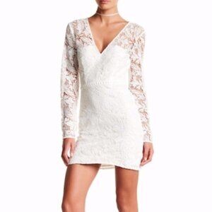 New Stylestalker Eryn Long Sleeve Lace Dress XS White Wedding Party Cocktail